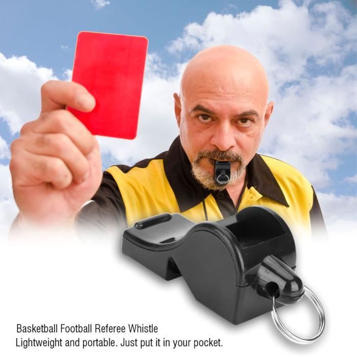 Sifflet Arbitre BYARSS Puissant - Noir Et Argent Pour Sport Camping Et Survie D'Urgence