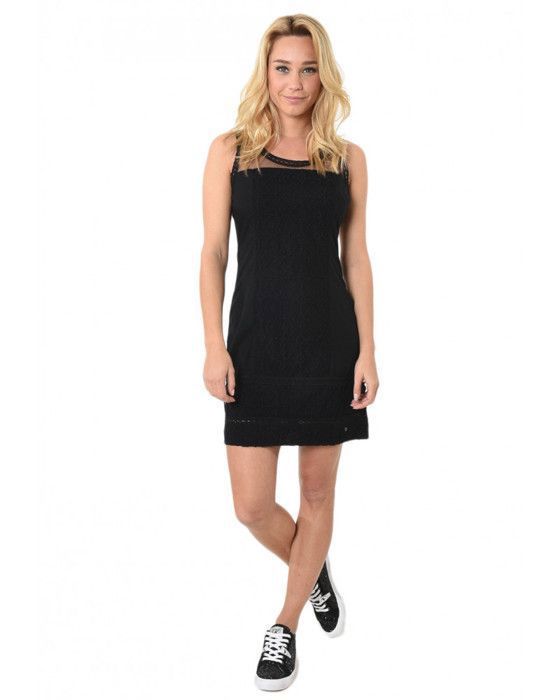 Robe - Kaporal - Frye - Sans manches - Noir - 100% Viscose Black - Cdiscount Pr??t-?�-Porter