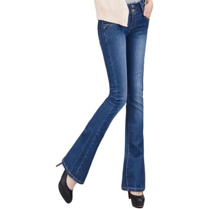 Jean Évasé Taille Haute LVIR en coloris Bleu Femme Vêtements Jeans Jeans évasés 