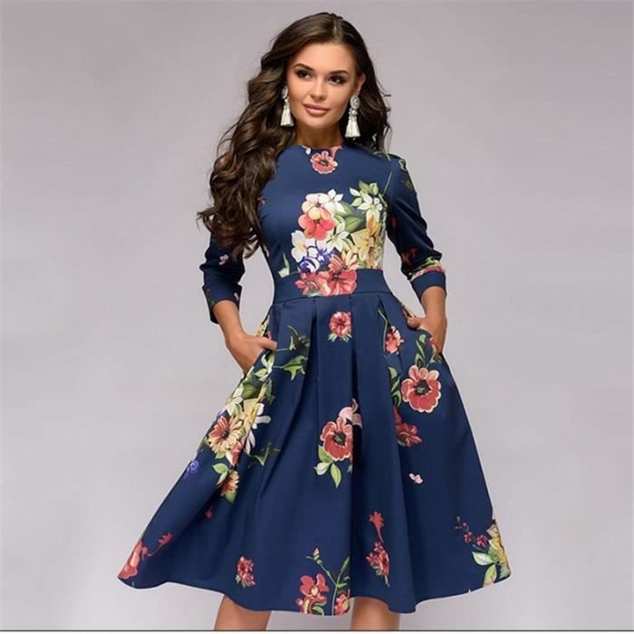 Robe trapeze manche on sale longue