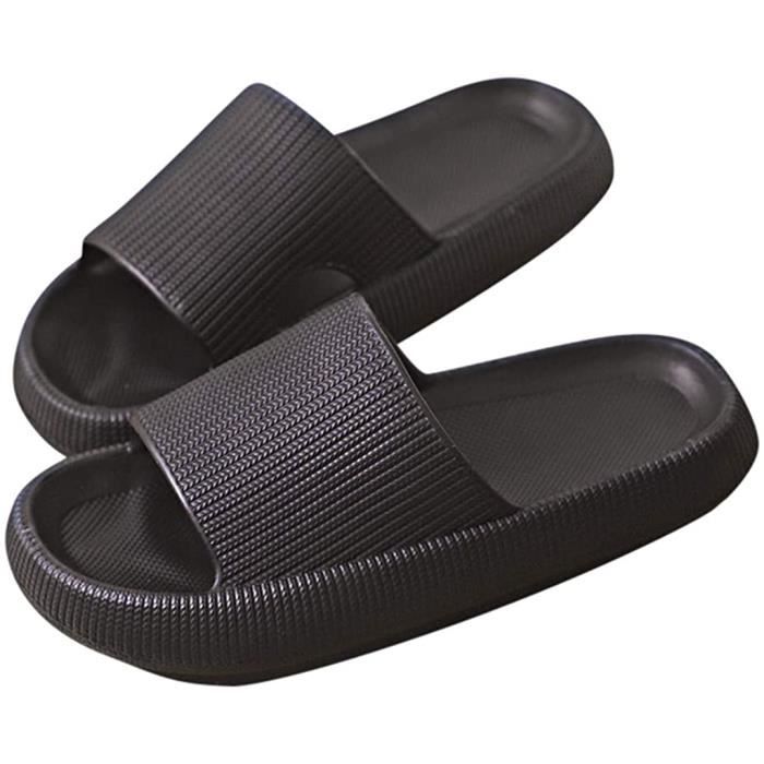 Dames/Hommes Sandales de Douche Pantoufles légères antidérapantes Sandales de Sol intérieures et extérieures Chaussures de Bain Piscine