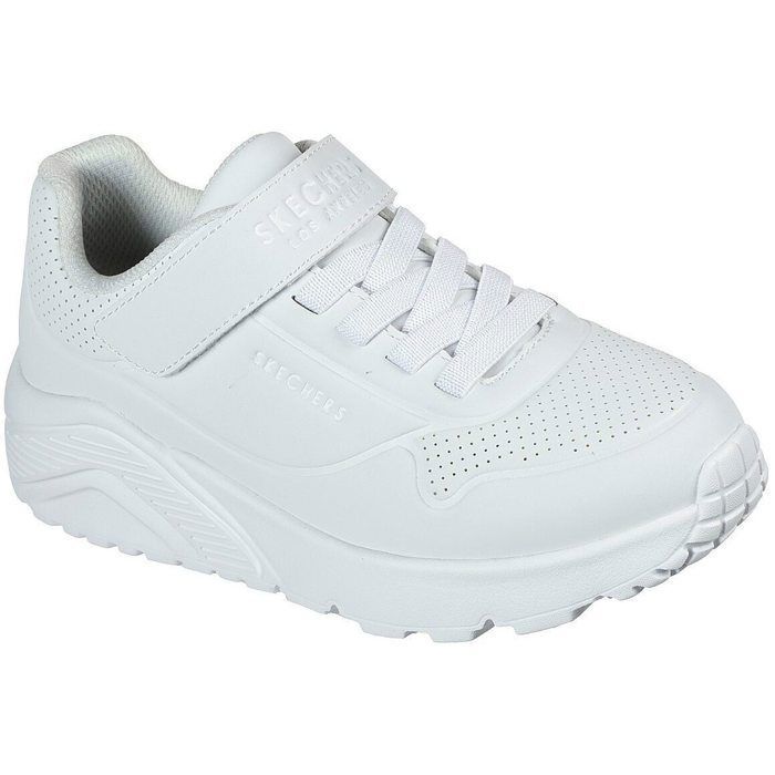 Skechers Baskets - Skechers Uno Lite - Fille - Blanc - Lacets - Synthétique - Plat