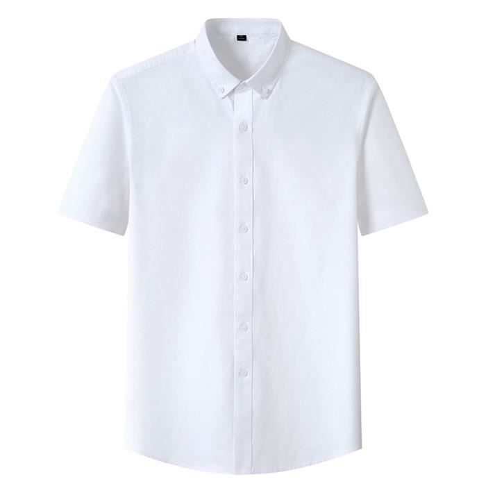 Chemise Oxford Bleu Ciel Uni Col Albert (Col Boutonné) - ALBERT ARTS by