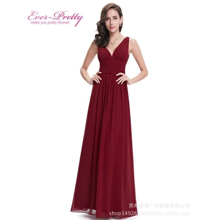 Robe de soirée trapèze élégante, longueur au sol, sans manches, col en V, satin avec imprimé