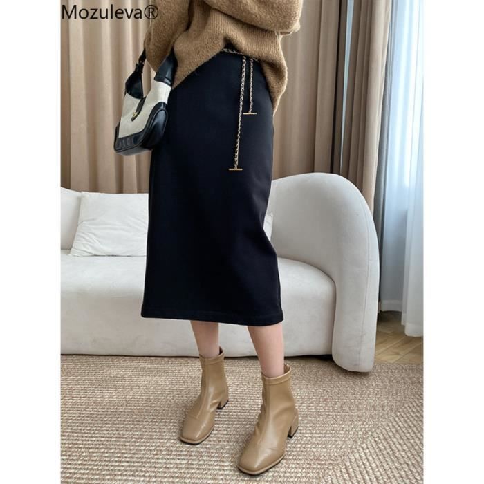 Jupe droite en laine pour femme Black C7280 Collection automne hiver 2023 Blanc Cdiscount Pret a Porter