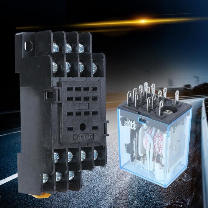Heschen Contacteur AC Domestique CT1-32 32A 4 Pôles 4NO Bobine AC/DC 24V Rail DIN TUV