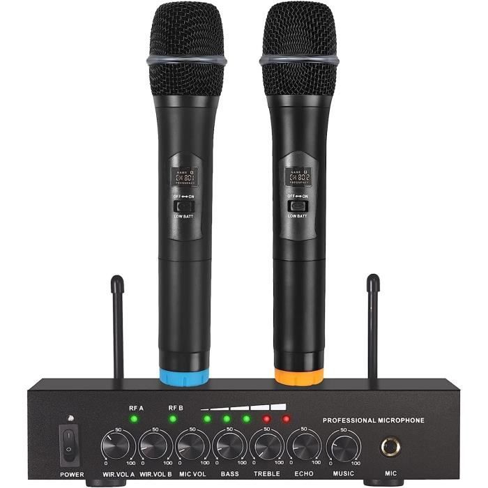 LiNKFOR Micro Karaoké sans Fil Bluetooth 4.2 Microphone sans Fil UHF  Professional Bluetooth Echo Système de Microphone Portable - Cdiscount Jeux  - Jouets