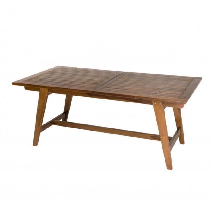 table de jardin en teck "troxi" 180-240cm naturel - paris prix marron