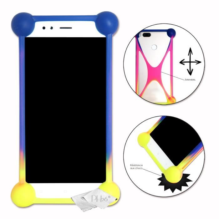 PH26 Coque Bumper antichoc pour Motorola Moto E13 Super Silicon Bumper de qualité pour Motorola Moto E13 - MULTICOULEUR