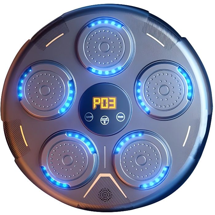 Machine De Boxe Musicale Bluetooth - 15 Vitesses, Lumière LED, Compteur - Pour Enfants Et Adultes - Installation Murale Facile - 3