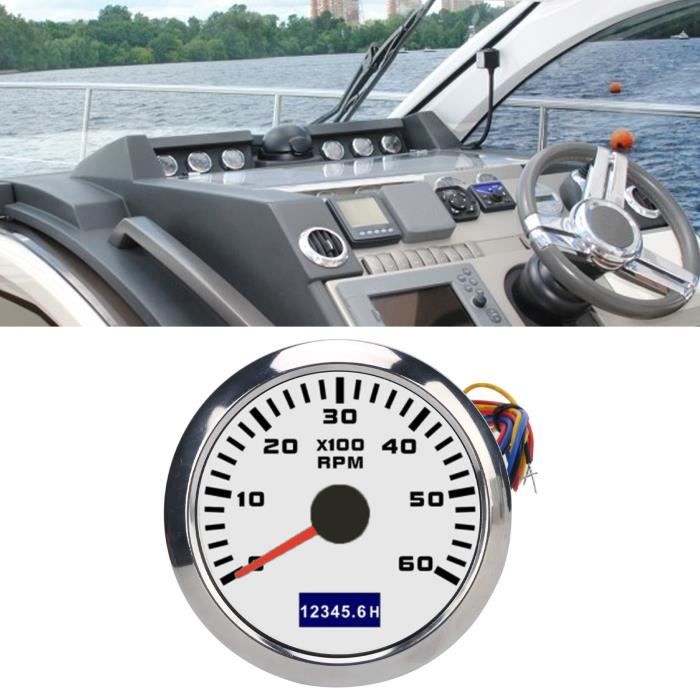 Ashata compteur de pression d'huile 52mm/2in 12V universel voiture