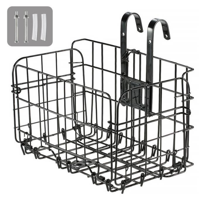 Panier vélo pliable RESUXI - Noir - Grande capacité et installation rapide