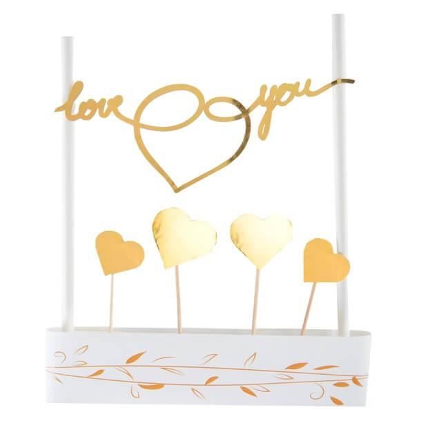 Decoration Gateau De Mariage Blanc Et Or X1 Ref 6331 Cdiscount Maison Decoration Gateau De Mariage Blanc Et Or X1 Ref 6331 Cdiscount Maison