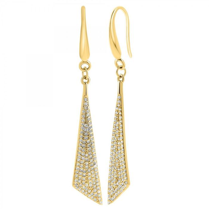 Boucles doreilles par SC Bohème ornées de Zirconium Boucles doreilles par SC Bohème ornées de Zirconium