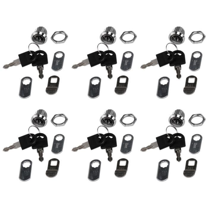 Lot De 5 Cylindres Tubulaires De Sécurité Pour Tiroir, Porte