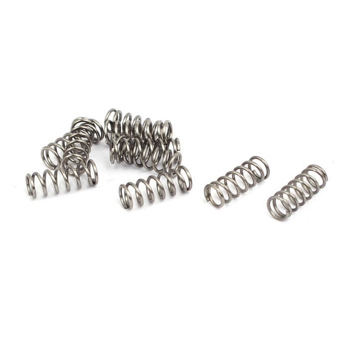 Sourcingmap 1mmx6mmx20mm acier inox 304 Compression Ressort Argenté