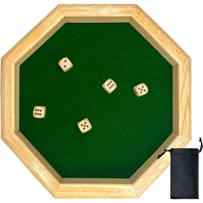 Plateau à Dés Pliable Hexagonal Velours - Lot De 2 (Cyan Et Noir), Support Pour Dés Polyédriques, Bijoux Et Petits Objets