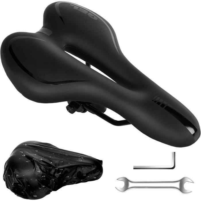 Housse de selle vélo Gel Tech - Noir - Couvre-selle Femmes/Hommes