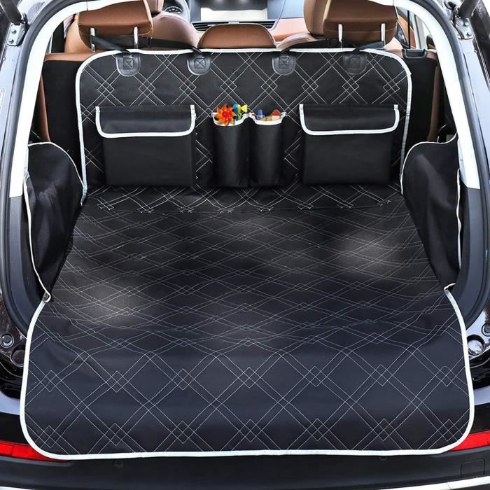 Thanmoer Protection Coffre Voiture Chien Universelle，Housse Voiture Chien avec Protecteur Latéral et Pare-Chocs，Imperméable & Antidé