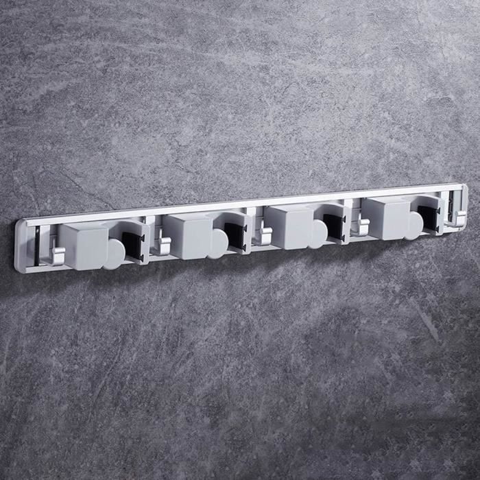 3-H 10pcs Accroche Balai Mural Mise à Niveau, Porte Balais Mural En Acier Inox, Charge 5kg, Support Balais Mural De Grande Taille Pour Salle De Bain, Garage, Jardin,Buanderie,Cuisine