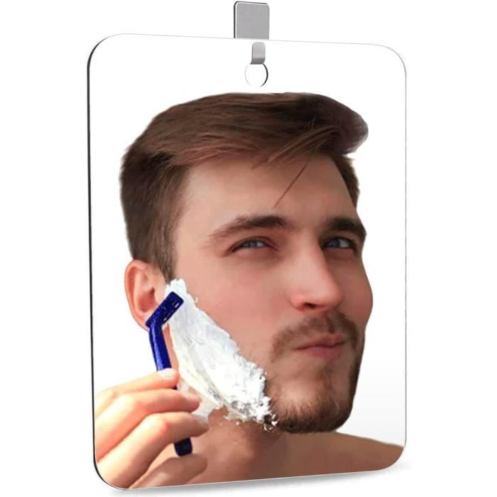 Miroir Anti-Buée Douche 28x20.3 Cm – Miroir Rasage Adhésif Avec Ventouse – Sans Buée