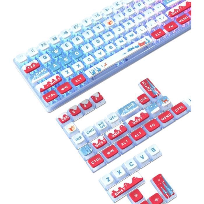 110 Touches Pbt Doubleshot Keycaps Pour Clavier Gamer Mecanique