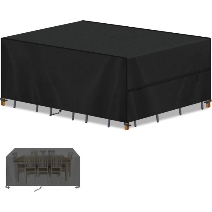Bâche Salon De Jardin, Housse De Table Extérieur Etanche 420D Tissu