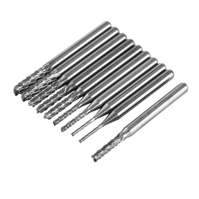 Lot De 6 Fraises En Bout Carbure De Tungstène - Diamètre 6mm, Pour ébarbage Et Meulage