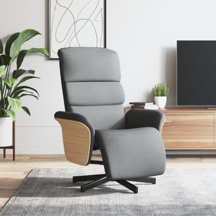 Fauteuil à Bascule En Lin Blanc VidaXL – 74x90x102 Cm, Accueil Moelleux, Bascule Douce