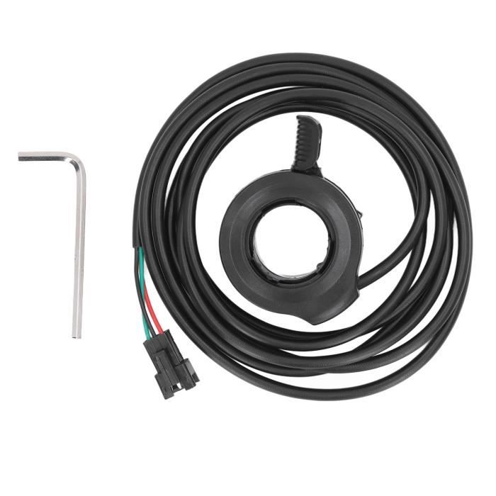 Broco Accélérateur Pouce 3 Fils – Manette Gaz Poignée Pour Vélo Électrique & Scooter 22,5 Mm – Contrôle Précis Et Fiable