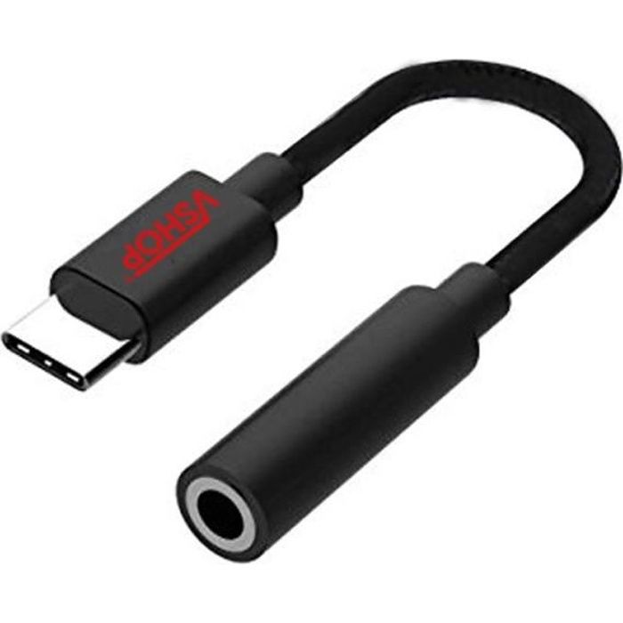 Câble adaptateur USB C Mâle vers Jack femelle USB pour casque
