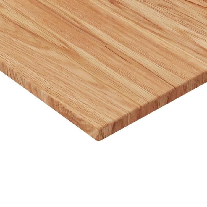 Plateau de table en bois de chêne massif carré 80x80 cm - ZJCHAO - Maison