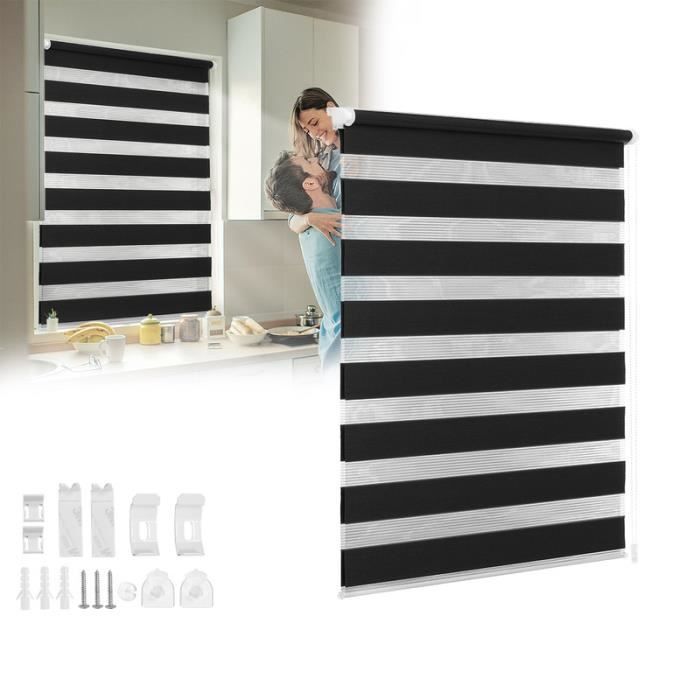Jalousiescout Klemmfix Store Plissé Nid d'abeille sans Perçage, 82.5x80cm, Blanc, Thermique, Protection Solaire/Intimité/Chaleur pour Fenêtre & Porte