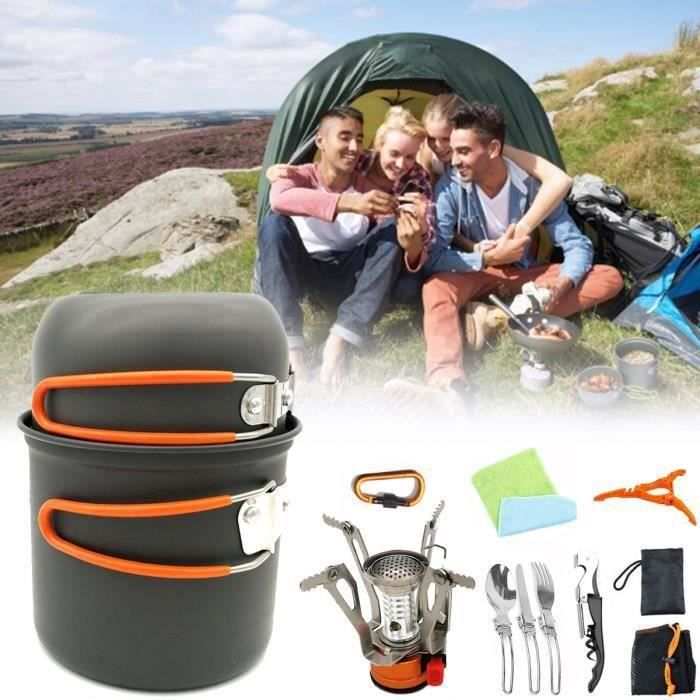 Kit Camping, Kit de casseroles et accessoires Camping, WOSTOO 2