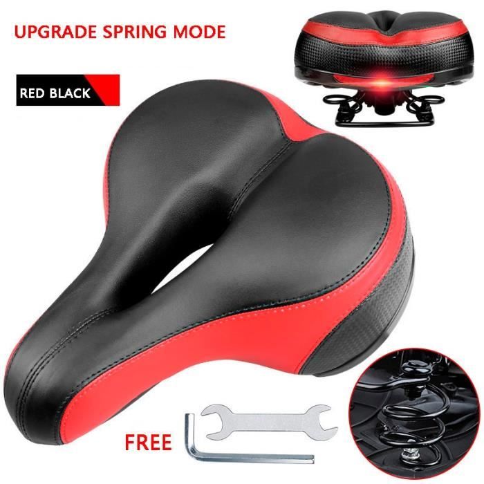 Selle Vélo Double Rembourrage – Sans Nez, Largeur Réglable, Amortie, Pour Route/VTT/Cruiser