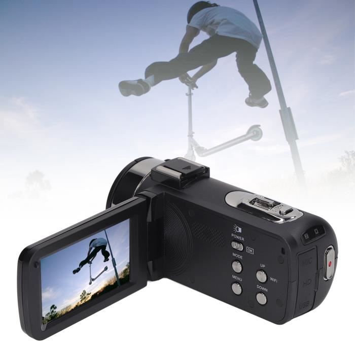 Caméra Vidéo HD Avec Écran Rotatif 2.7" - Zoom 16x, 48MP - Enregistrement 4K - Pour Voyages, Mariages - 7
