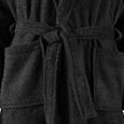 Luxueux Peignoir unisexe Terry 100 % Robe de Chambre Peignoir de Bain-Peignoir Unisexe homme femme en Coton Noir XL Chic🐳5347-1