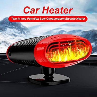 Chauffe-Voiture 12V/24V - 150W, Branchement Allume-Cigare - Défroisse Et Chauffe L'Habitacle - Protection Surchauffe