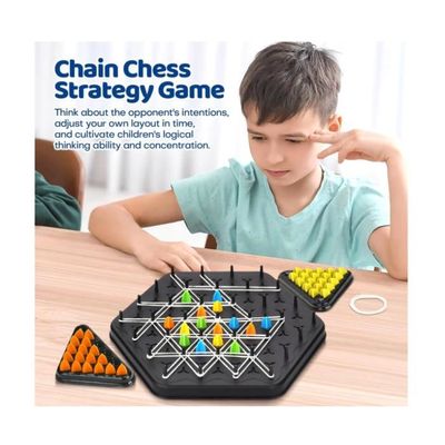 Triggle Jeu élastique, Jeu d'échecs Triangulaire, Société de Stratégie de Plateau Triangulaire, Triangle en Chaîne, Triggle Jeux Societe pour Enfants Adultes