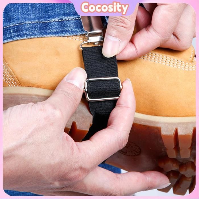 2 Sangles De Bottes Extensibles Noires - Pour Pantalons - Neuf Avec étiquettes