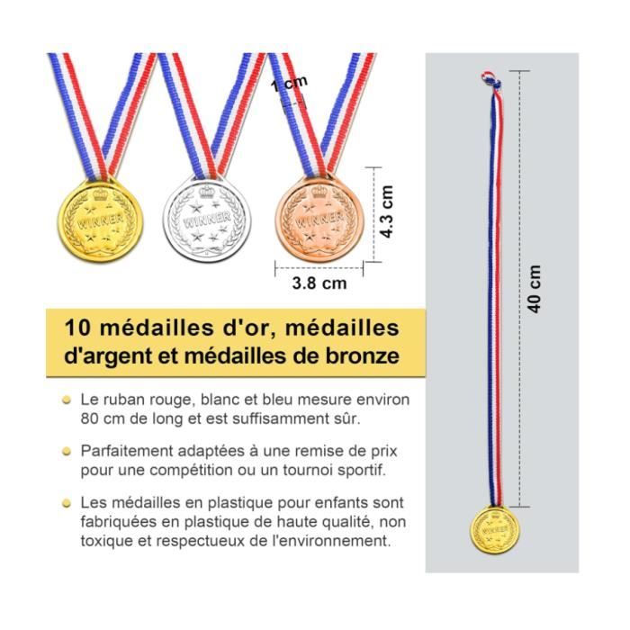 30 pcs Medailles Olympiades,Médailles pour Enfants Medaille Foot