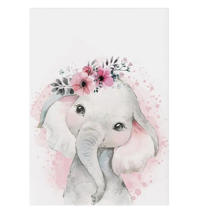 Youihom 3 Affiche Prenom Bebe Tableau Personnalisé Poster Animaux