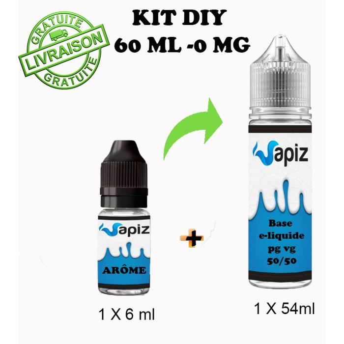60ml Kit DIY, e liquide vapiz pack diy, arômes et nicotine au choix (3mg -  Menthe Artic) - Cdiscount Au quotidien