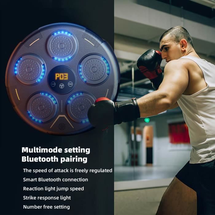 Music boxing machine Machine de boxe murale 40cm tampons de frappe pour  équipement de boxe musicale intelligente 4 modes avec LED - Cdiscount Sport
