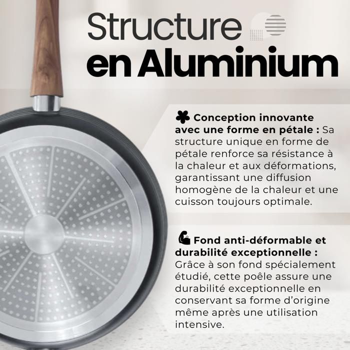 Poêle empilable cookvision 28 x 5,6 cm avec revêtement antiadhésif main image 1