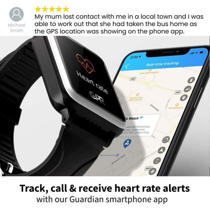 Cpr Guardian Ii Montre Connectée Gps Pour Enfants Avec Bouton Sos Pour