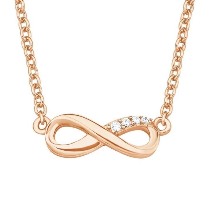 S.Oliver Collier Femme Infinity 2019930 Rose - Achat / Vente sautoir et collier  s.Oliver Collier Femme -