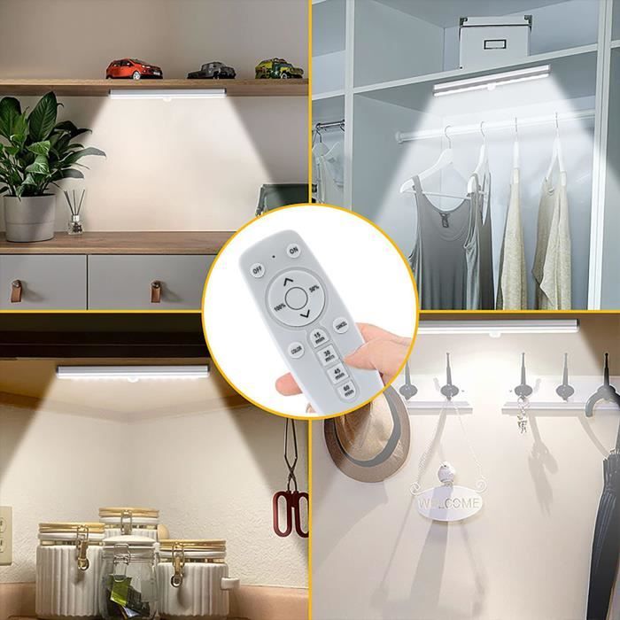 Kit 6 Lampes LED Encastrables Pour Cuisine - 12V, Avec Télécommande - Blanc, Neuves