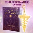 L'Art du Pendule : Livre Pendule Radiesthésie avec Pendule Divinatoire Spirale Doré Offert - Guide d'Initiation à la Pratique du-2