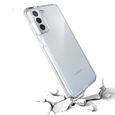 Pour Samsung Galaxy S21 5G 6.2": Coque silicone gel UltraSlim - TRANSPARENT + 1 Film Verre Trempé-2